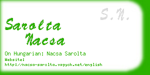 sarolta nacsa business card